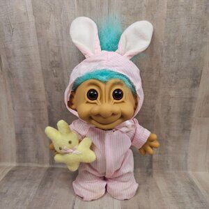 Troll Easter Bunny Russ Doll Bunny Blue Hair